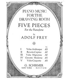 Partition , Rêverie-Caprice, 5 Piano pièces, Frey, Adolf