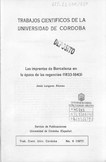 Las imprentas de Barcelona en la época de las regencias (1833-1843)
