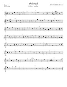 Partition ténor viole de gambe 2, octave aigu clef, Madrigali a 5 voci, Libro 2 par  Giovanni Battista Mosto
