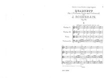 Partition complète, corde quatuor No.3, D minor, Rosenhain, Jacob