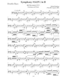 Partition Basses, Symphony No.14, D major, Rondeau, Michel par Michel Rondeau