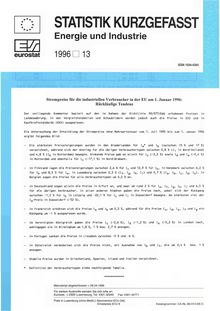Strompreise für die industriellen Verbraucher in der EU am 1. Januar 1996