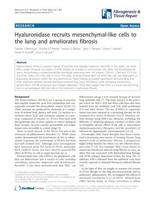Hyaluronidase recruits mesenchymal-like cells to the lung and ameliorates fibrosis