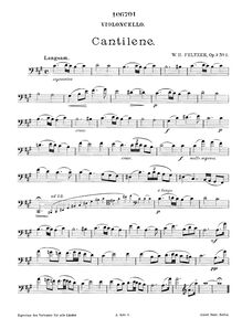 Partition de violoncelle, 2 Stücke, Op.3, 2 Pieces, Op.3