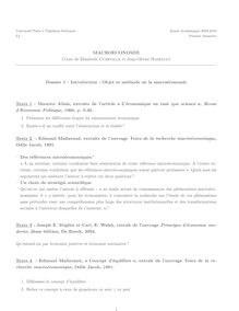 Dossier1-Introduction:Objet et méthode de la macroéconomie
