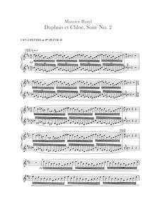 Partition flûte 1/2 (2 doubles as Piccolo 2), Daphnis et Chloé  No.2