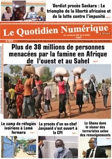 Le Quotidien Numérique d’Afrique n°1905 - du vendredi 08 avril 2022