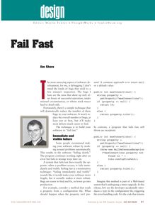 Fail Fast : Software