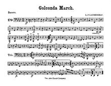 Partition Basses [Tubas] (C), Golconda March, A♭ major and D♭ major
