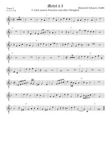 Partition ténor viole de gambe 2, octave aigu clef, Geistliche Chor-Music, Op.11