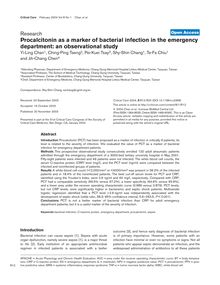 Procalcitonin as a marker of bacterial infection in the emergency department: an observational study