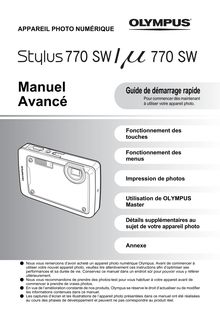 Notice Appareil Photo numériques Olympus  Stylus 770SW