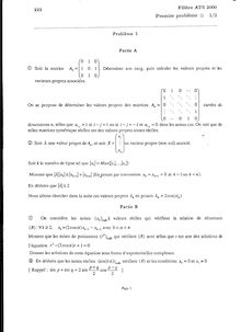 Mathématiques 2000 Classe Prepa ATS Concours ATS (Adaptation Technicien Supérieur)
