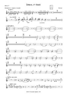Partition cor 1/2 (F), Carnival of Venice, F major, Briccialdi, Giulio
