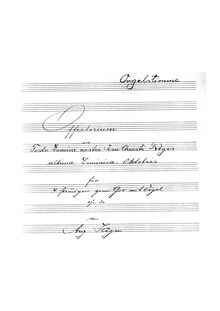 Partition Complete manuscript, Offertorium, C major, Högn, August