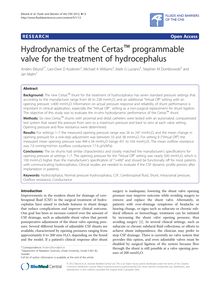 Hydrodynamics of the Certas™ programmable valve for the treatment of hydrocephalus