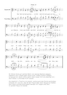 Partition Ps.23: Der Herr ist mein getreuer Hirt, SWV 120, Becker Psalter, Op.5