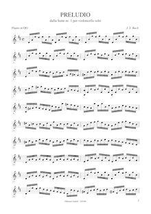 Partition Descant- ou ténor enregistrement , violoncelle  No.1, G major