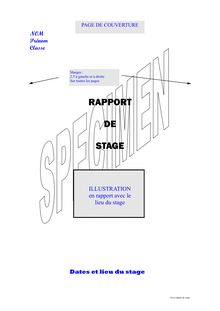 RAPPORT DE STAGE
