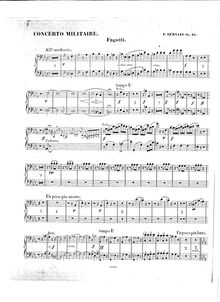 Partition Fagotti (2) , partie, Concerto Militaire Op.18, Servais, Adrien-François