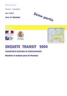 Observatoire franco-espagnol des trafics dans les Pyrénées : document n° 6 (Données 2009).- décembre 2011. : 2004_3_2