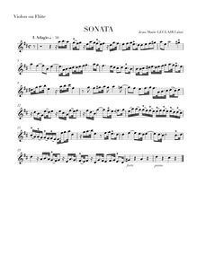 Partition de violon, 12 sonates pour violon ou flûte et Continuo (Book II)