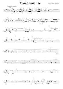 Partition trompettes I II, March Sonatina, Bb, Shigeta, Takuya
