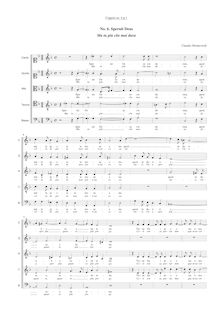 Partition Vocal score, Spernit Deus, Ma tu più che mai dura, Monteverdi, Claudio