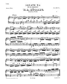 Partition complète, Piano Sonata No.4, E♭ major, Mozart, Wolfgang Amadeus par Wolfgang Amadeus Mozart