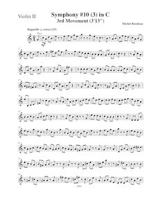 Partition violons II, Symphony No.10, C major, Rondeau, Michel par Michel Rondeau