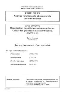 Analyse fonctionnelle et structurelle 2006 BTS Maintenance industrielle