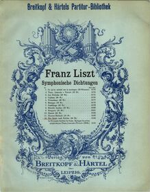 Partition couverture couleur, Die Ideale, Symphonic Poem No.12, Liszt, Franz