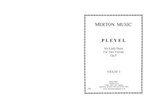 Partition parties complètes, 6 Duos, Pleyel, Ignaz par Ignaz Pleyel