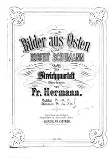 Partition violon 2 , partie, Bilder aus Osten, Op.66, Schumann, Robert