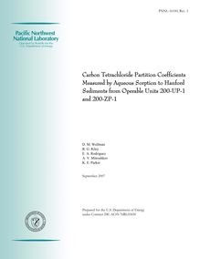  Carbon Tetrachloride Partition Coefficients Measured by Aqueous  Sorption to Hanford Sediments from