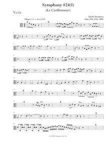 Partition altos, Symphony No.24, C major, Rondeau, Michel par Michel Rondeau