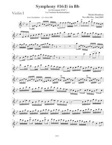 Partition violons I, Symphony No.16, Rondeau, Michel