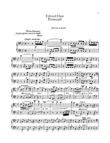 Partition violoncelles / Basses, Froissart, Op.19, Elgar, Edward