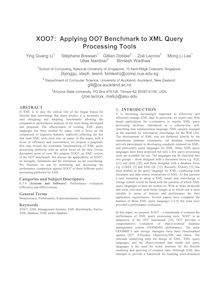 XOO7: Applying OO7 Benchmark to XML Query Processing Tools