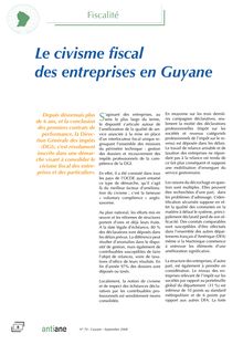 AntianÉco 70 - Année économique et sociale 2007 en Guyane