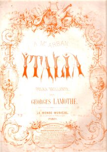 Partition complète, Italia, Op.5, Polka Brillante, G Major, Lamothe, Georges