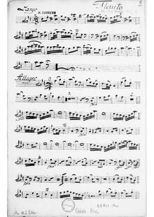 Partition flûte, Divertimento en D major, D major, Bach, Carl Philipp Emanuel