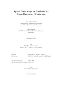 Space-time adaptive methods for beam dynamics simulations [Elektronische Ressource] / von Sascha Schnepp