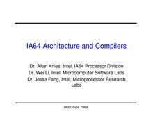 Hot Chips IA64 Tutorial, part 1