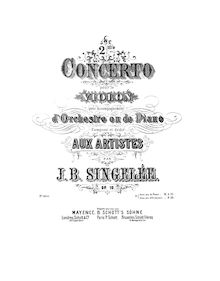 Partition de violon, violon Concerto No.2, D major, Singelée, Jean Baptiste
