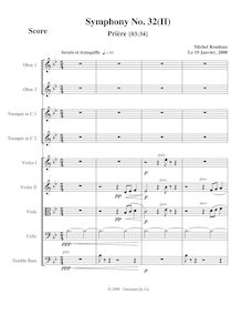 Partition , Serein et tranquille (Prière), Symphony No.32, C major