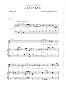 Partition complète (F Major: medium voix et piano), L éventail