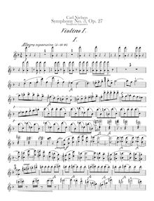 Partition violons I, Symphony No.3, Op.27 Sinfonia Espansiva, Nielsen, Carl