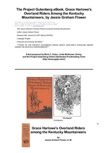Grace Harlowe s Overland Riders Among the Kentucky Mountaineers