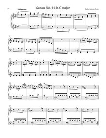 Partition Sonata R.45 en G major, clavier sonates R.41-50, Soler, Antonio